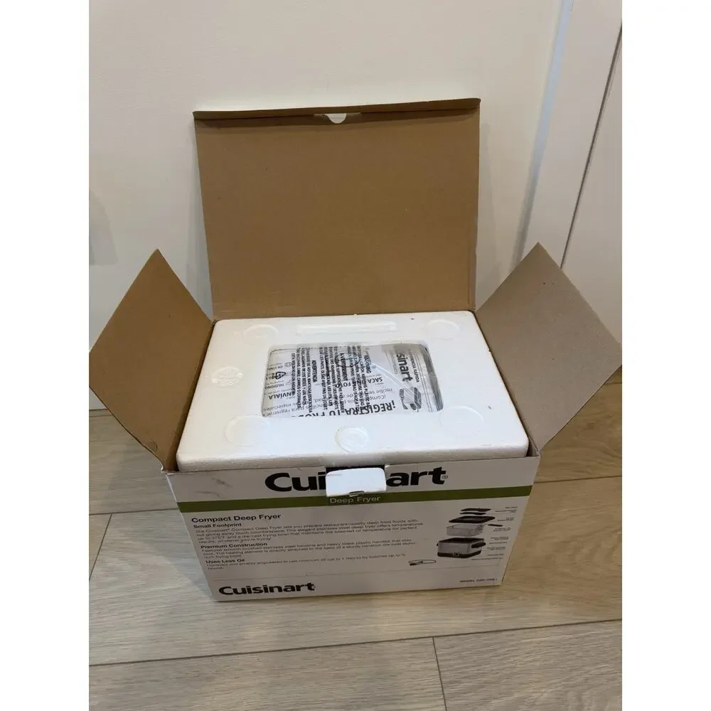 Cuisinart CDF-100 Compact 1.1-Liter Deep Fryer, Brushed Stainless Steel New